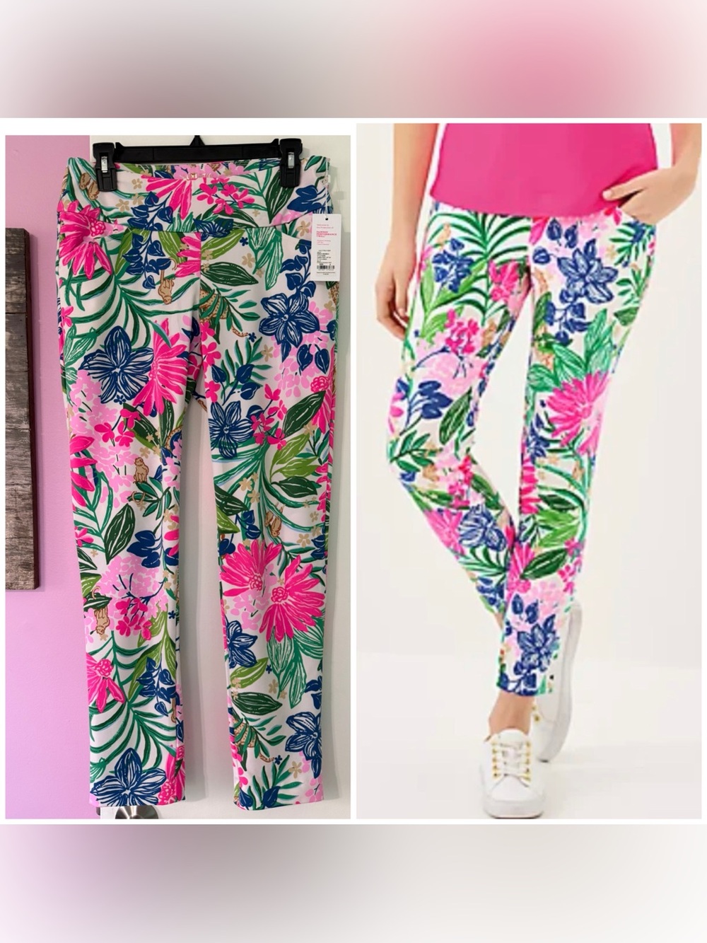 Lilly Pulitzer NWT size 8 endless summer Corso pants UPF 50+ golf pants active